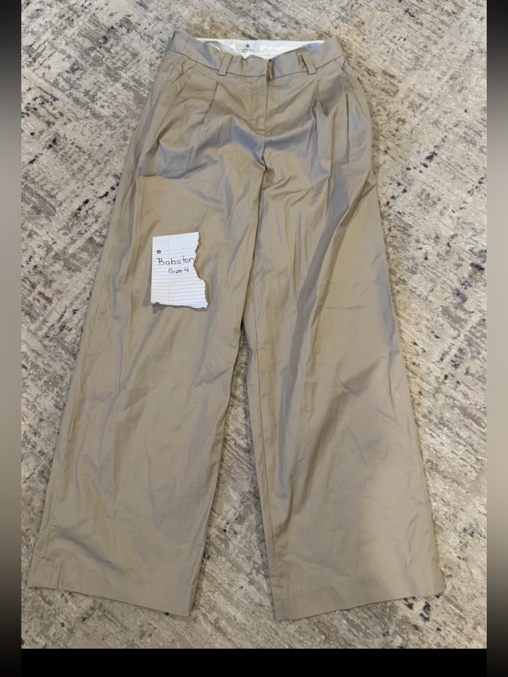 Aritza Babaton Beige Wide-Leg Chinos